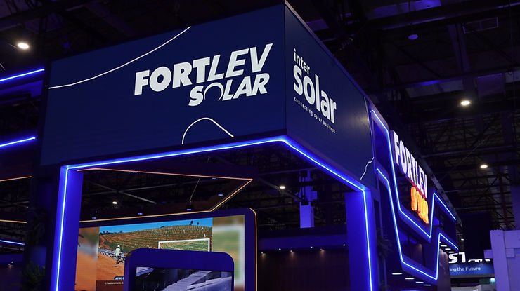 Estande da Fortlev Solar na Intersolar de 2025 - Divulgação Fortlev Solar